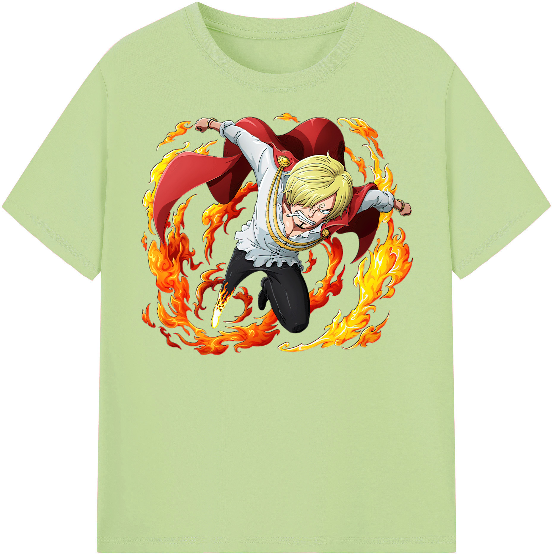 ワンピース サンジ ONE PIECE Sanji 綿100％半袖Tシャツ（フロントプリント）